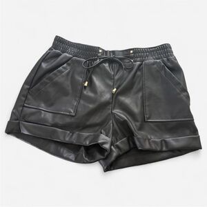 Faux Leather Women's Shorts